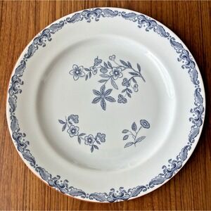 Rorstrand Sweden Ostindia Dinner Plate Vintage Floral Blue 9 1/4" 24cm
